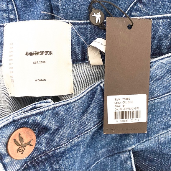 ONE TEASPOON Cali Blue Preachers Snap Ankle Jeans - Picture 10 of 11